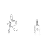 Taraash 925 Sterling Silver Couple Alphabet Pendants 
