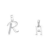 Taraash 925 Sterling Silver Couple Alphabet Pendants "R" and "H" Initial Letter Pendants