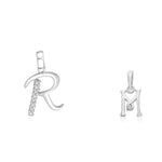 Load image into Gallery viewer, Taraash 925 Sterling Silver Couple Alphabet Pendants &quot;R&quot; and &quot;M&quot; Initial Letter Pendants
