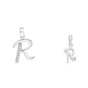 Taraash 925 Sterling Silver Couple Alphabet Pendants 