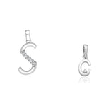 Load image into Gallery viewer, Taraash 925 Sterling Silver Couple Alphabet Pendants &quot;S&quot; and &quot;C&quot; Initial Letter Pendants
