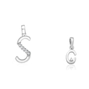 Taraash 925 Sterling Silver Couple Alphabet Pendants 
