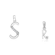 Taraash 925 Sterling Silver Couple Alphabet Pendants 