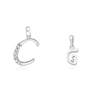 Taraash 925 Sterling Silver Couple Alphabet Pendants 