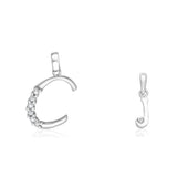 Taraash 925 Sterling Silver Couple Alphabet Pendants "C" and "J" Initial Letter Pendants