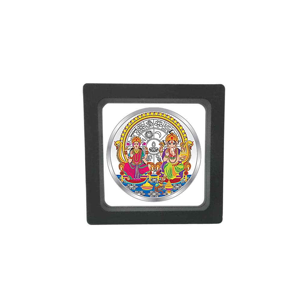 Taraash 999 Purity 20 gm Laxmi Ganesh Silver Coin With Packaging By ACPL