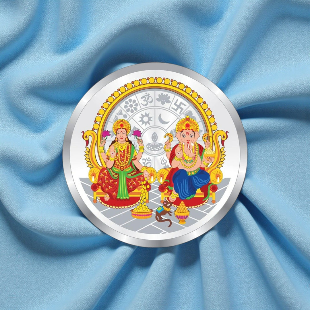 Taraash 999 Purity 20 gm Laxmi Ganesh Silver Coin ACPL