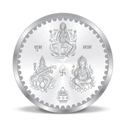 Taraash 999 Purity 10 grams Laxmi Ganesh Saraswati Silver Coin By ACPL