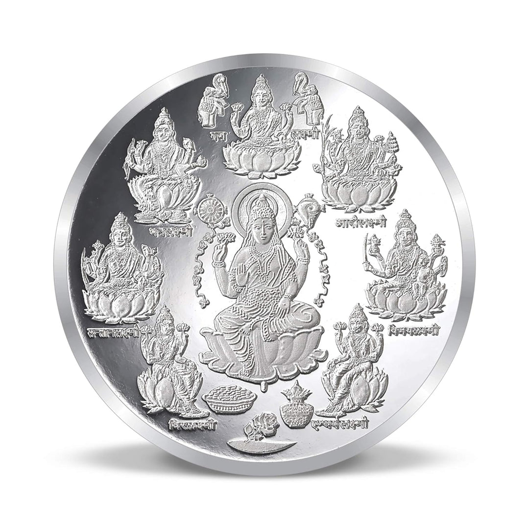 Taraash 999 Silver 100 gram Goddess Ashta Lakshmi Coin By ACPL