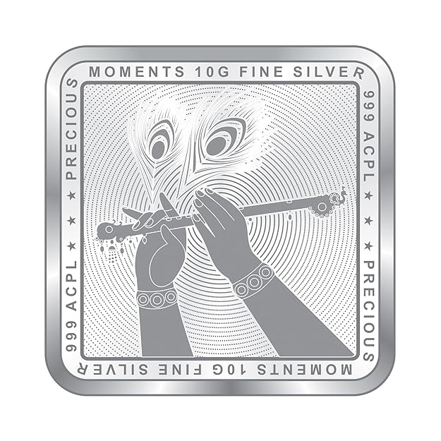 Taraash 999 Purity 10 grams Radha Krishna Silver Coin By ACPL
