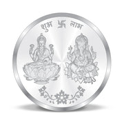 Taraash 999 Silver God Lakshmi Ganesha 50 Gram Coin CF15R1G50W