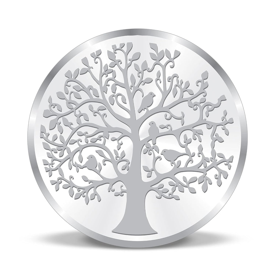 Taraash 999 Purity 10 grams Banyan Tree Silver Coin By ACPL