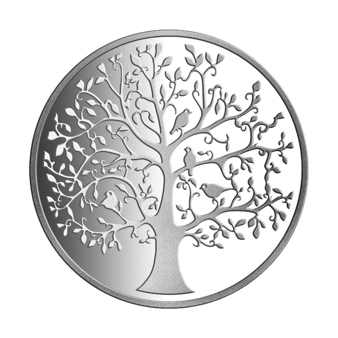 Taraash 999 Silver 50 gram Banyan Tree Coin By ACPL