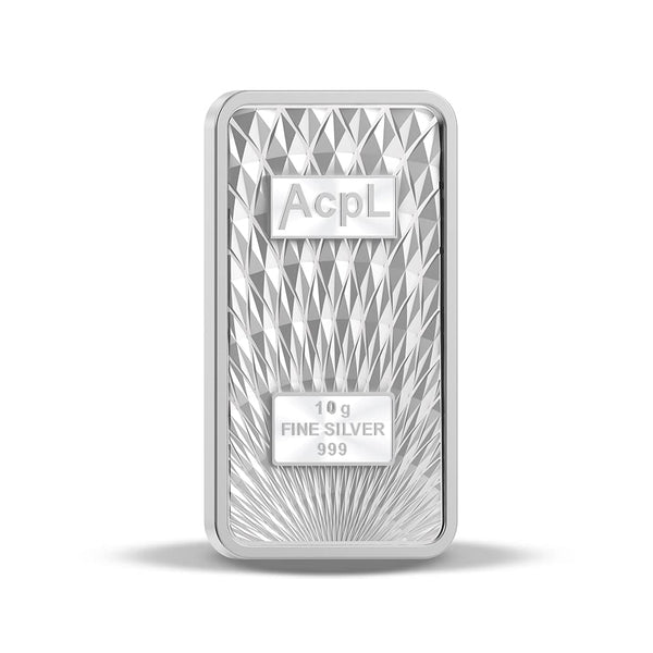 Taraash 999 Purity 10 grams Silver Bar Coin By ACPL
