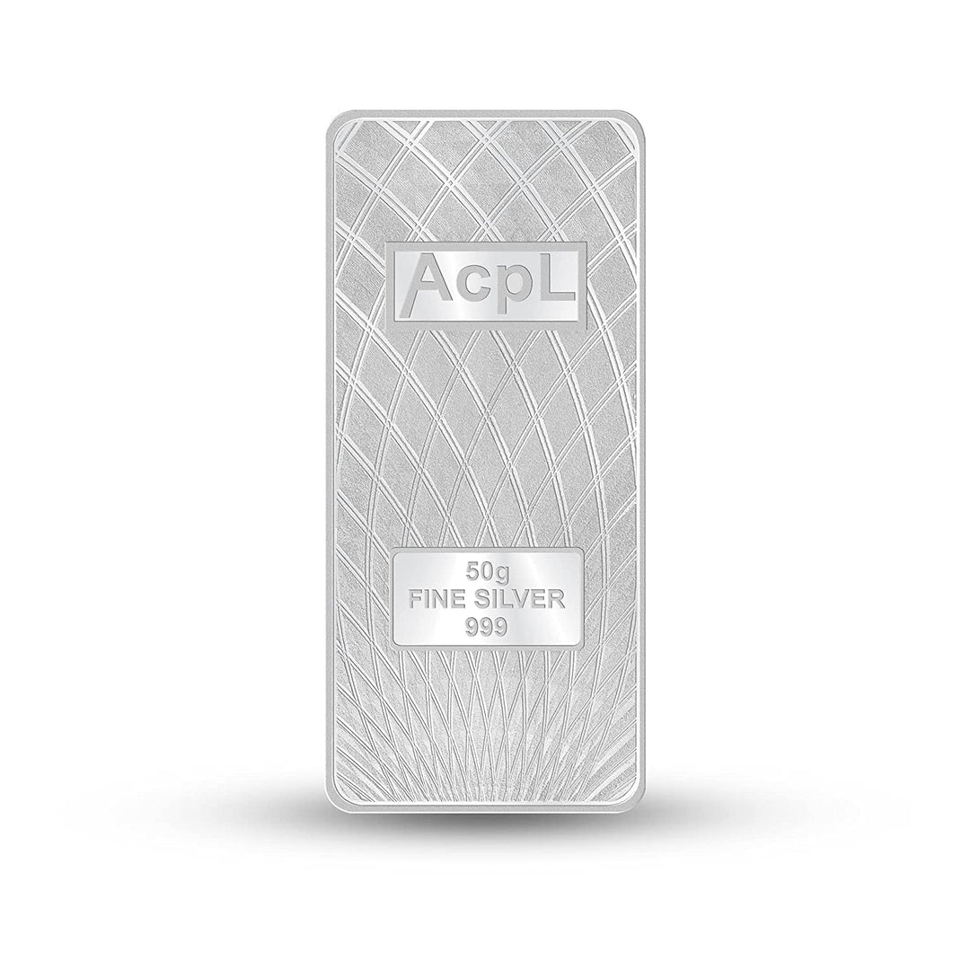Taraash 999 Purity 50 grams Silver Bar Coin By ACPL
