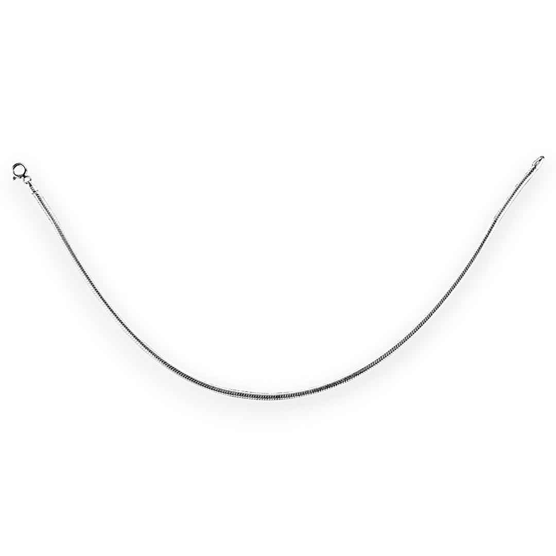 925 Sterling Silver Plain Elegant & Lightweight Chain Anklet for Women