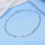 Load image into Gallery viewer, 925 Sterling Silver Beaded Snake Chain Single Anklet for Women
