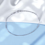 Load image into Gallery viewer, 925 Sterling Silver Beaded Snake Chain Single Anklet for Women
