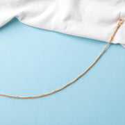 925 Sterling Silver Rose Gold Plated Chain Single Anklet for Women