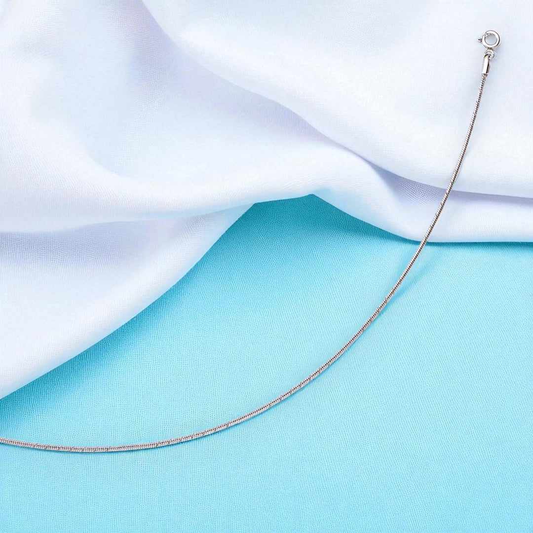 925 Sterling Silver Compact Chain Single Anklet for Women