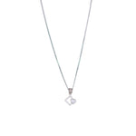 Load image into Gallery viewer, 925 Sterling Combo Of Sterling Silver Pink Mother of Pearl Square Heart Pendant with Chain
