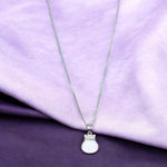 Load image into Gallery viewer, 925 Sterling Combo Of Silver Pink Mother of Pearl Crown Shaped Pendant with Chain
