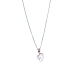 Load image into Gallery viewer, 925 Sterling Combo Of Sterling Silver Pink Mother of Pearl Footprint Pendant with Chain
