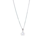 Load image into Gallery viewer, 925 Sterling Combo Of Sterling Silver Pink Mother of Pearl Crown Pendant with Chain
