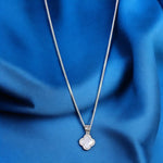 Load image into Gallery viewer, 925 Sterling Combo Of Sterling Silver Pink Mother of Pearl Four-leaf Clover Pendant For Women
