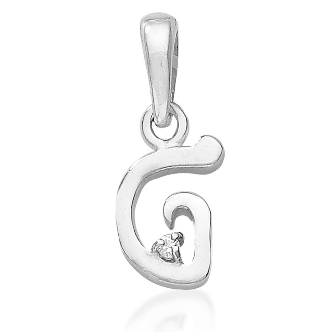 Taraash 925 Sterling Silver G Pendant Alphabet Set for Unisex