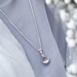 Load image into Gallery viewer, 925 Sterling Silver Round Pendant &amp; Chain for Women.