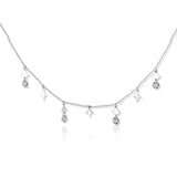 Taraash 925 Sterling Silver CZ Necklace For Women