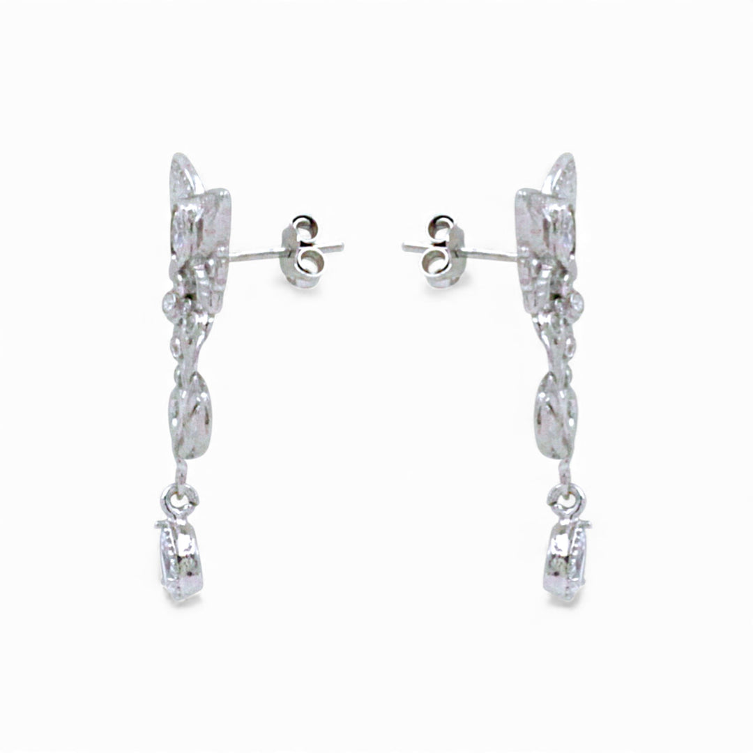 925 Sterling Silver Butterfly Dangle Stud Earrings for Women