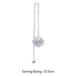 Load image into Gallery viewer, 925 Sterling Silver Sea Shell CZ Dangler Earrings for Women