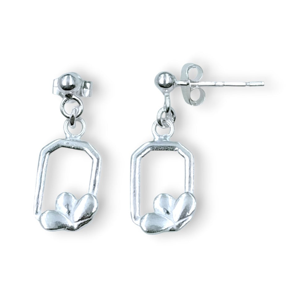 925 Silver Geometric Shape Drop Earrings for Women