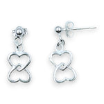 Load image into Gallery viewer, 925 Sterling Silver Interlocking Heart Earrings For Women
