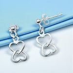 Load image into Gallery viewer, 925 Sterling Silver Interlocking Heart Earrings For Women
