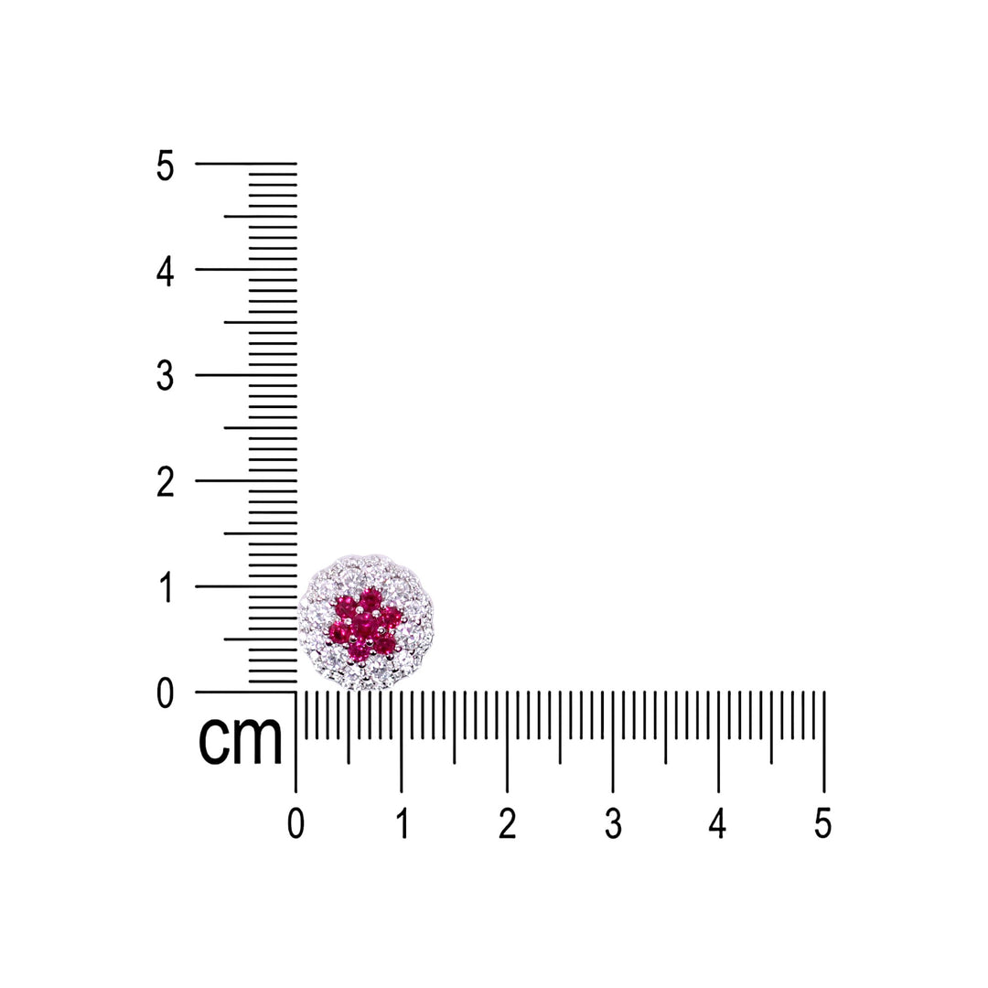 925 Sterling Silver Pink Baguette Stone with CZ Earrings for Women