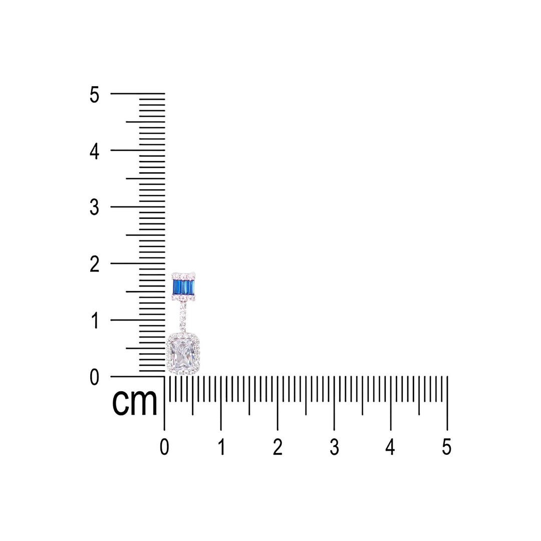 925 Sterling Silver Rectangular- Shape Earring for Women