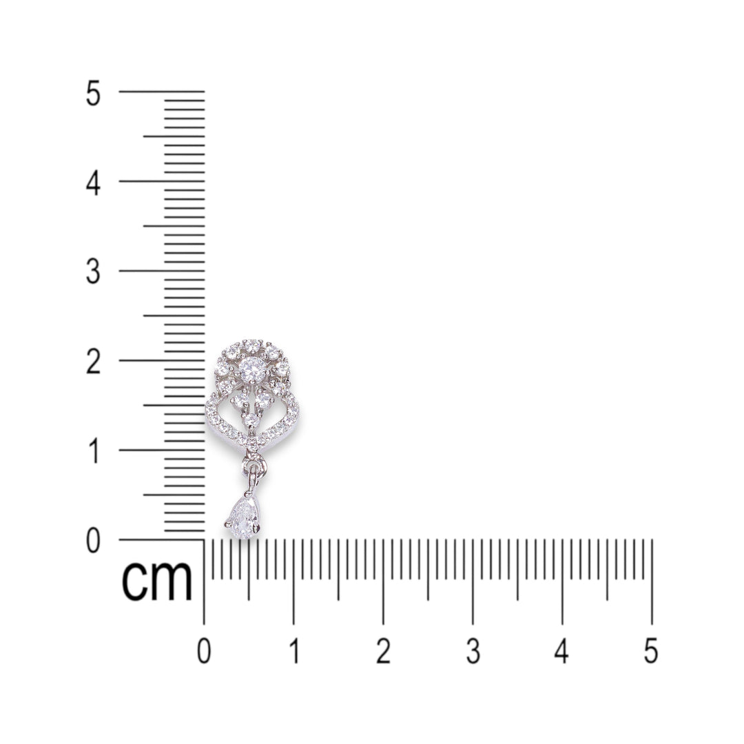 925 Sterling Silver Drop Design Stud Earrings for Women