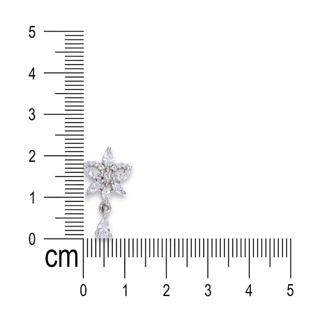 925 Sterling Silver Butterfly CZ Drop Design Earrings Women