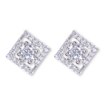 Load image into Gallery viewer, 925 Sterling Silver Square CZ Stud Earrings for Women
