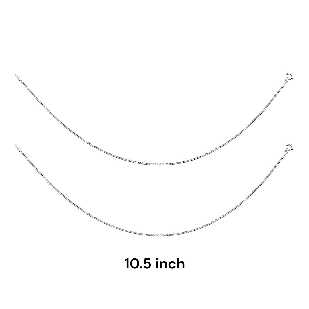 925 Sterling Silver Black Beaded Fox Tail Chains Anklet for Women