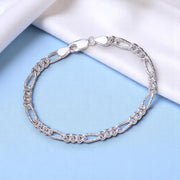 925 Sterling Silver Sparkle Chain Bracelet for Men