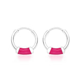 Taraash Enamel Hoop Earrings for Women H42016ZD