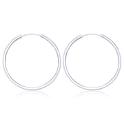 Taraash 925 Sterling Silver  Hoop Earring For Women Silver-H42040M