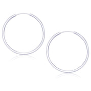 Taraash 925 Sterling Silver  Hoop Earring For Women Silver-H42040M