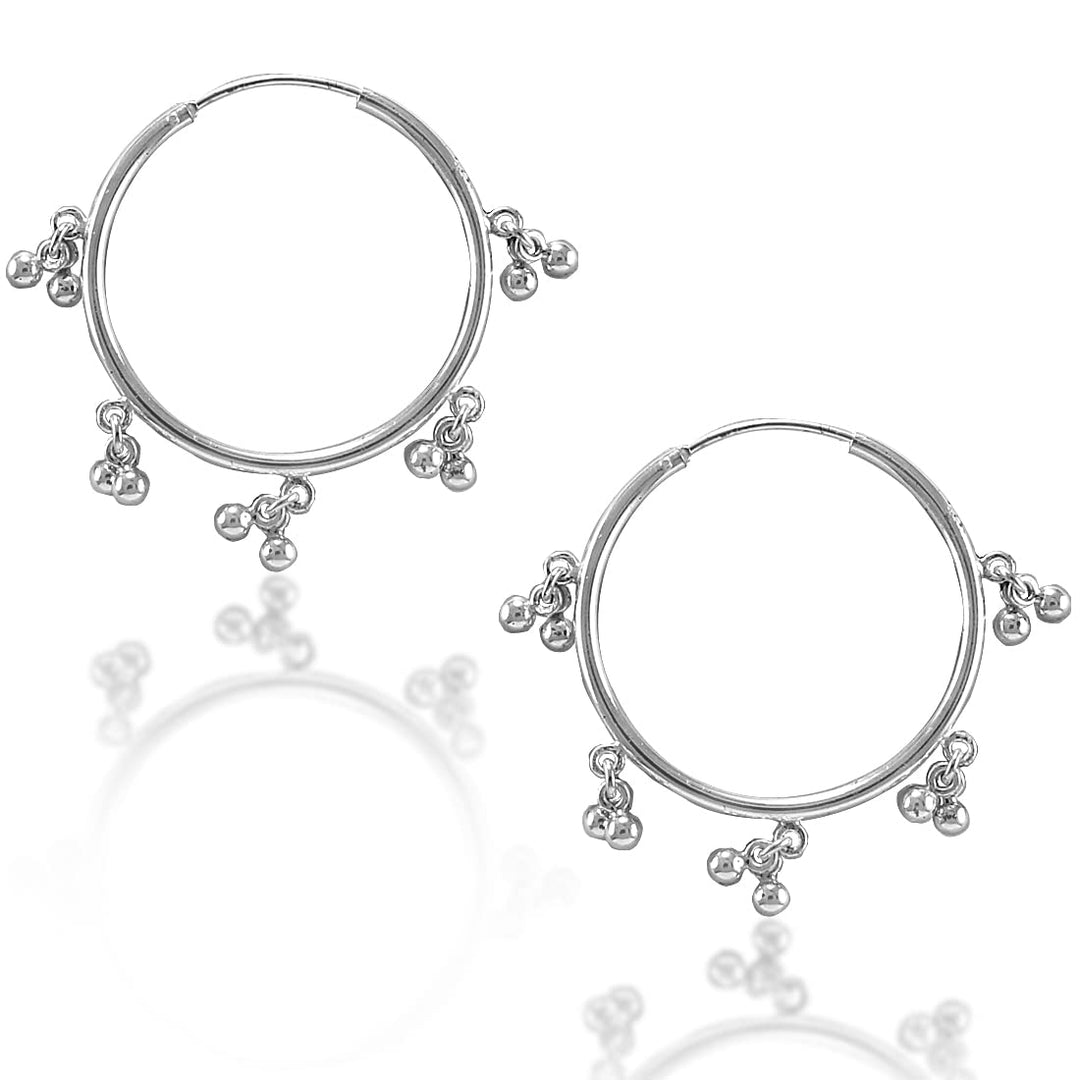 Taraash 925 Sterling Silver Ghungroo Hoop For Women