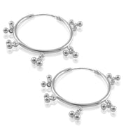 Taraash 925 Sterling Silver Ghungroo Hoop For Women