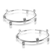 Taraash 925 Sterling Silver Cz Hoop For Women